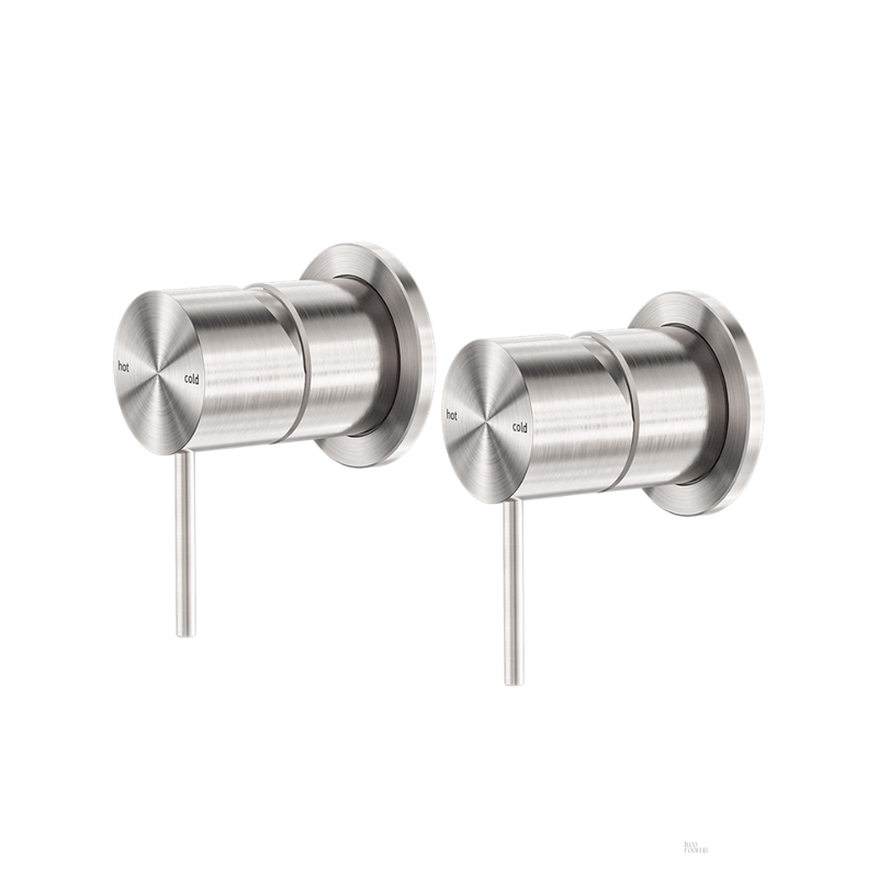 Inbouw douchemengkraan 60MM rozet - dubbele bediening - Brushed Nickel PVD