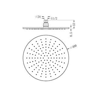 Inbouw regendoucheset compleet - Mat Zwart - Signature edition