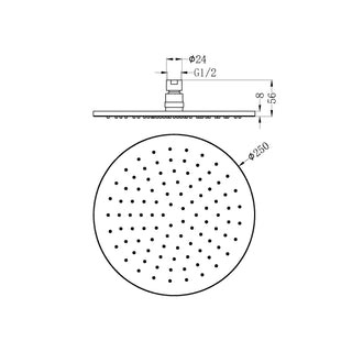 Inbouw regendoucheset compleet - Mat Zwart - Signature edition