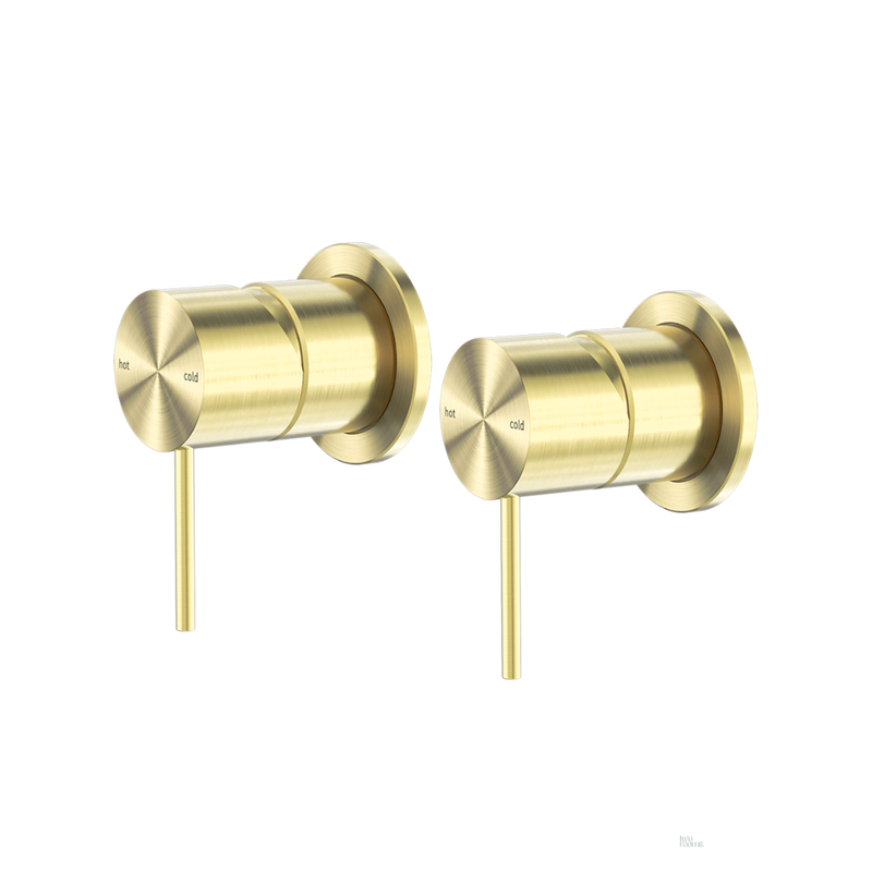 Inbouw douchemengkraan 60MM rozet - dubbele bediening - Brushed Champagne PVD