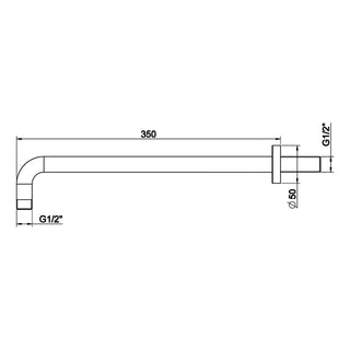 Wand arm 35cm - Brushed soft nickel PVD