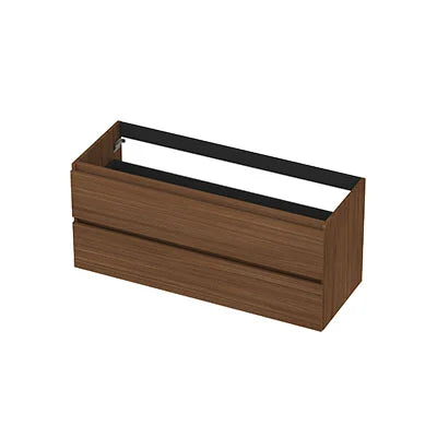 Onderkast 120x45cm - greeploos - 2 lades - warm walnoot