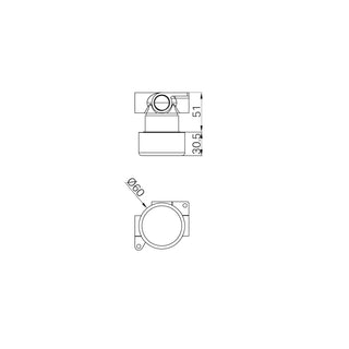Inbouw douchemengkraan 60MM - Progressive - Brushed Champagne PVD
