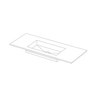 POST - Wastafel in keramische slab - envelop bak zonder kraangat