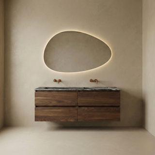 Badmeubel compleet - keramische wastafel dubbel 120cm