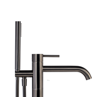 Vrijstaande Badmengkraan met Handdouche - Brushed graphite PVD