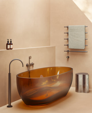 DRY Miami electrische handdoekwarmer - Brushed Gunmetal PVD
