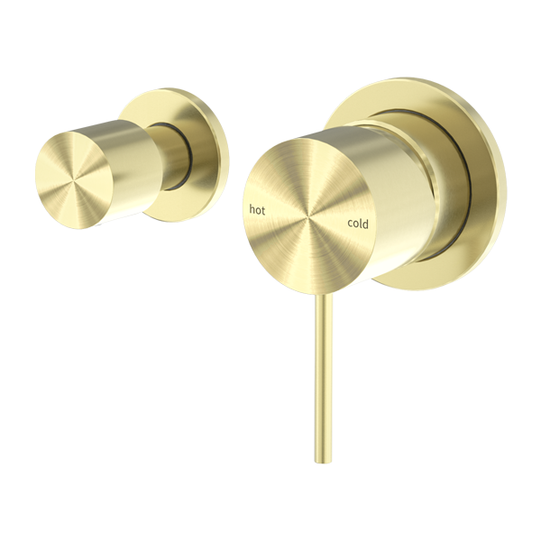 Inbouw douchemengkraan horizontaal - 2 wegs omstel - Brushed Champagne PVD
