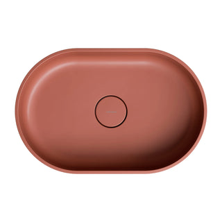 Waskom 55 x 36 cm - composiet ovaal -  mat terracotta