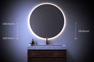 Ronde spiegel - dimbare LED verlichting rondom