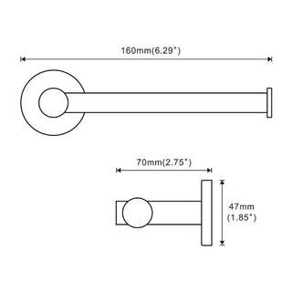 Toiletrolhouder curve - Gunmetal PVD